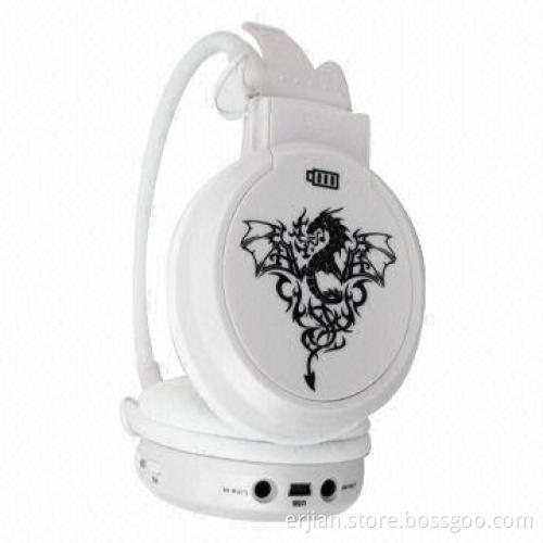 Super Bass Wireless Music Stereo Headphones with LCD Screen/Built-in MP3 Player/FM Radio/Battery